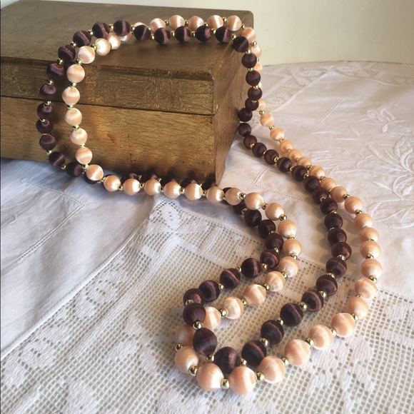 Vintage Silk Bead Necklaces - Picture 1 of 4